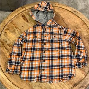 Gymboree Boys Hooded Flannel Shirt